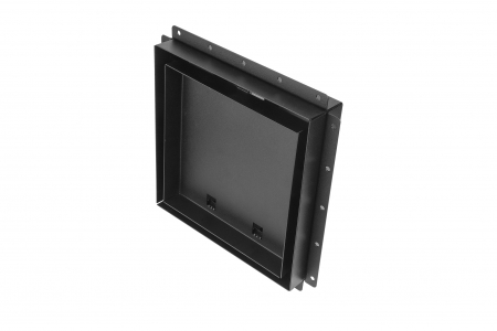 Теневой диффузор под плитку FoZa 237х237 с вентилятором 125СК, обратный клапан, черная, d125мм